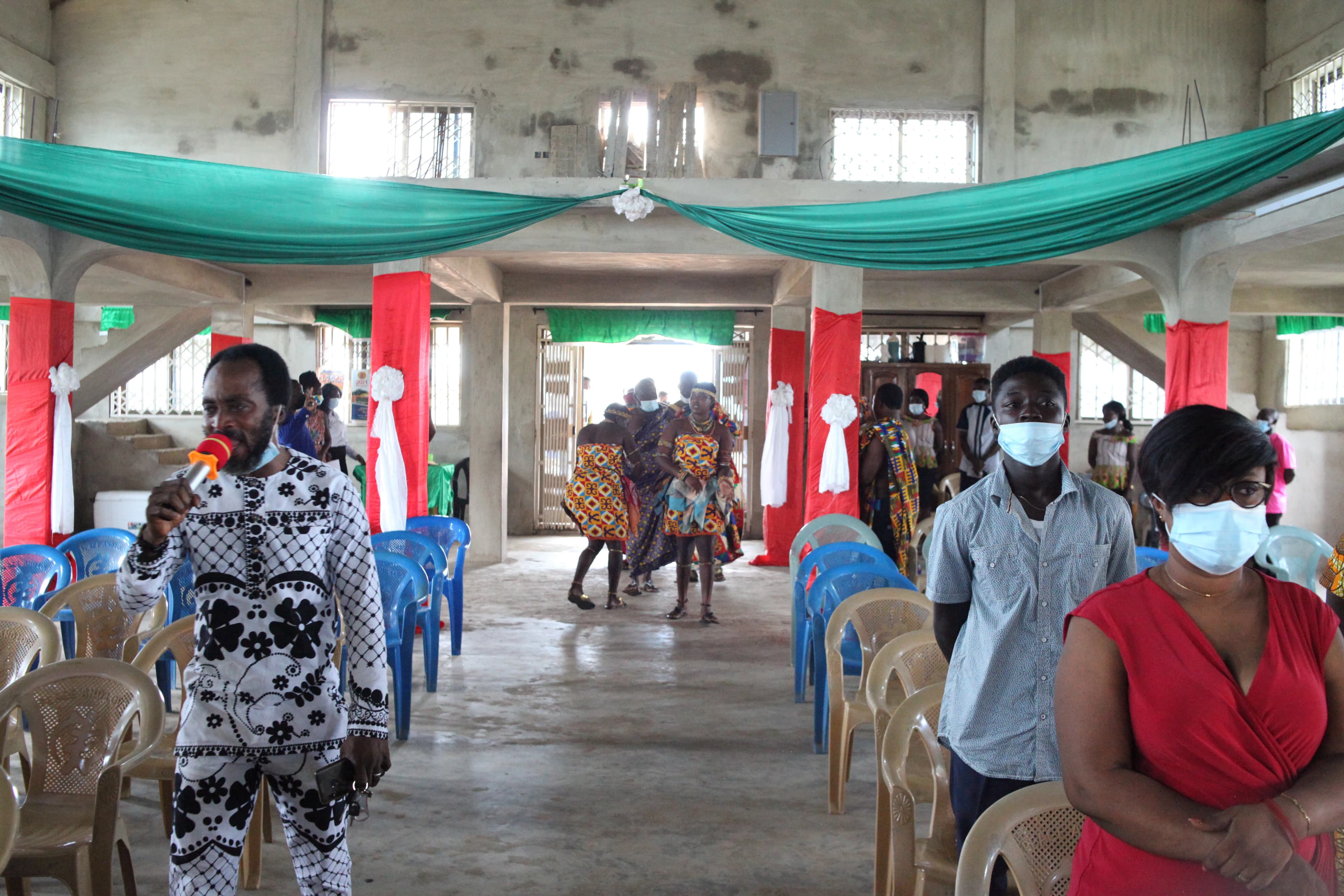 Akyeamehene ushering the chiefs