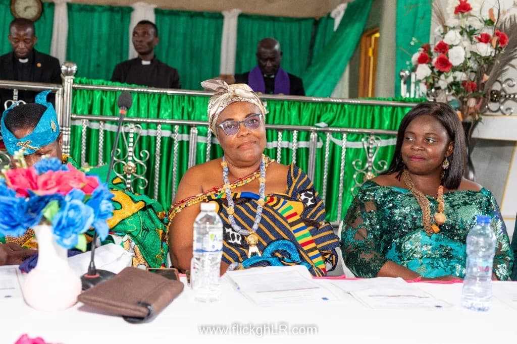 Traditional leaders and clergy together at the high table.