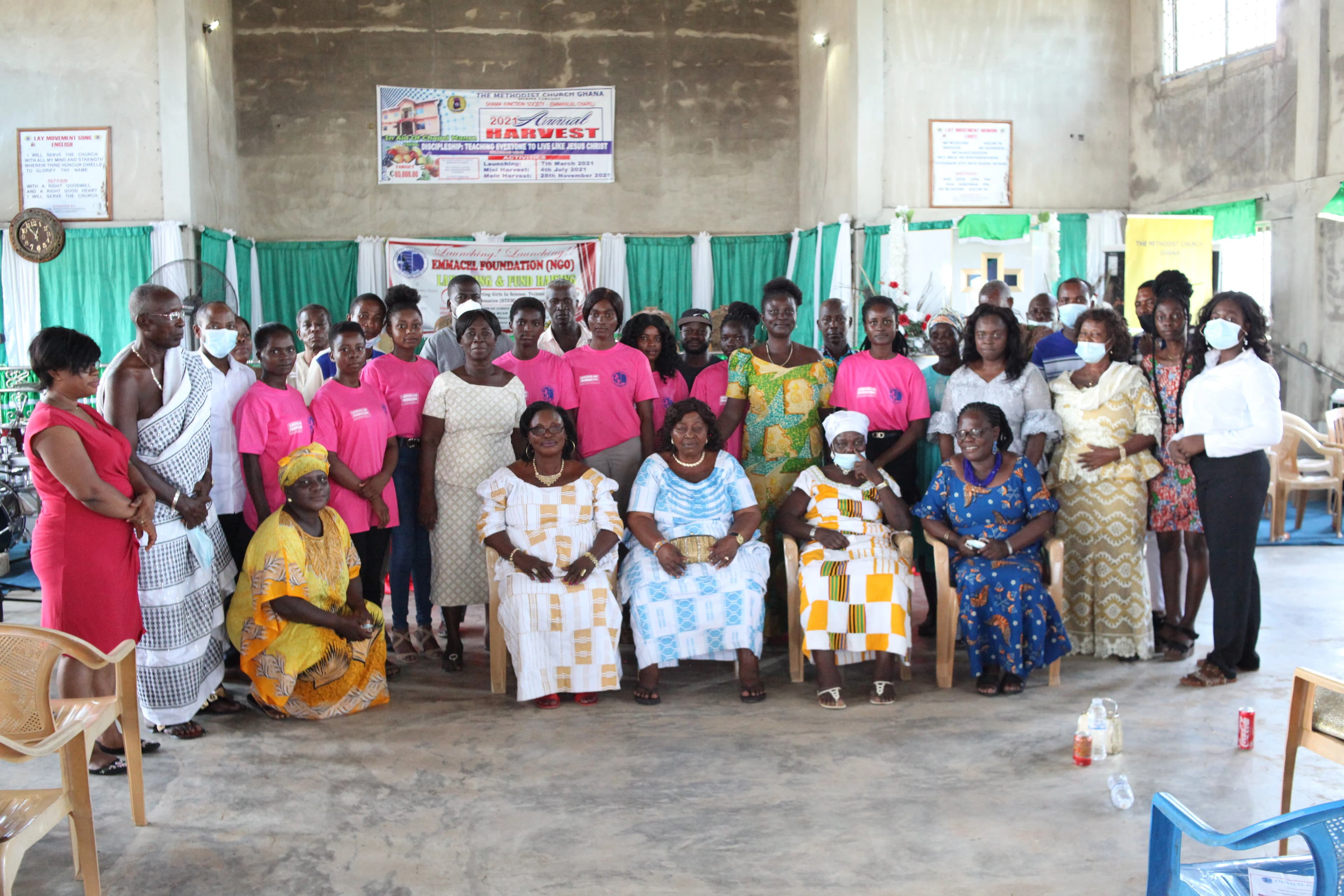 Beneficiaries and invited guests at the STEM and vocational launch